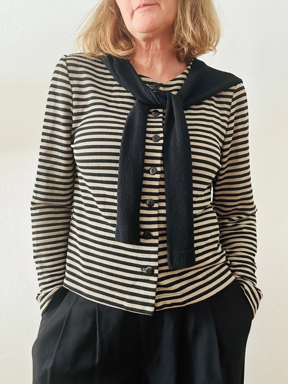 Vintage 90s Cardigan Striped Size Medium Classic Prep Ladies who lunch